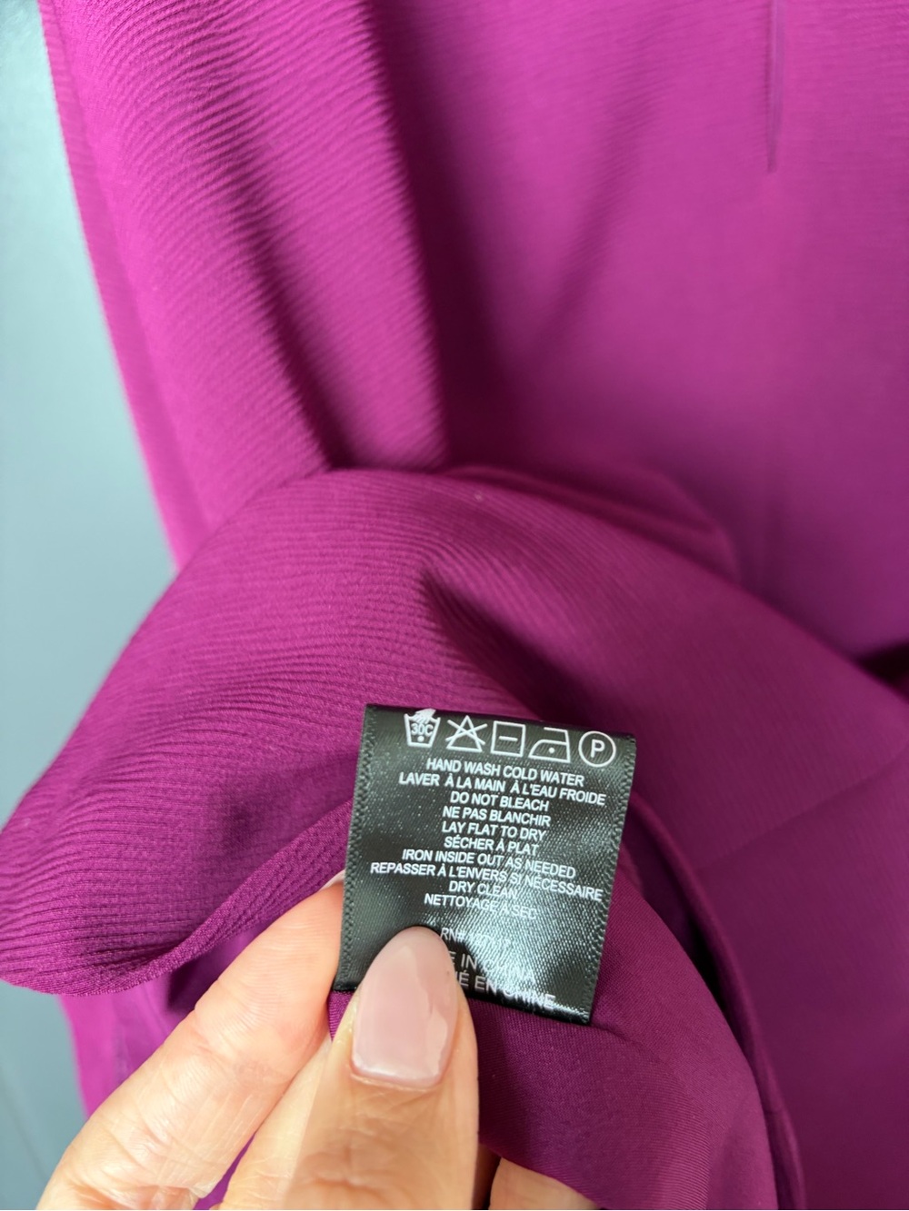 Badgley Mischka Magenta Fit-and-Flare Midi Dress with Flutter Sleeves - Picture 5 of 6